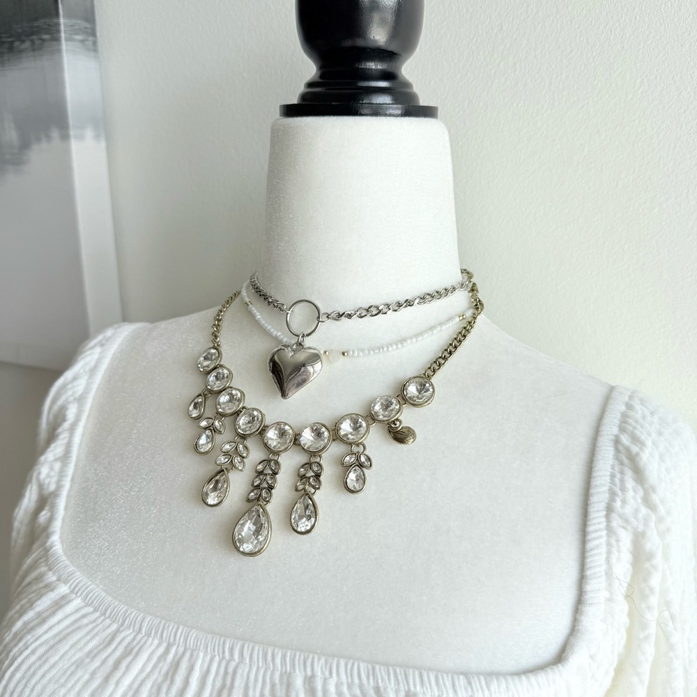 90s waterfall statement necklace